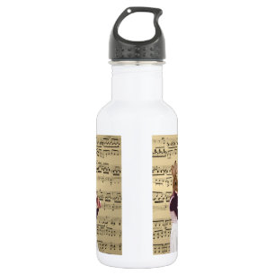 Botella De Agua Gracioso conejo violinista