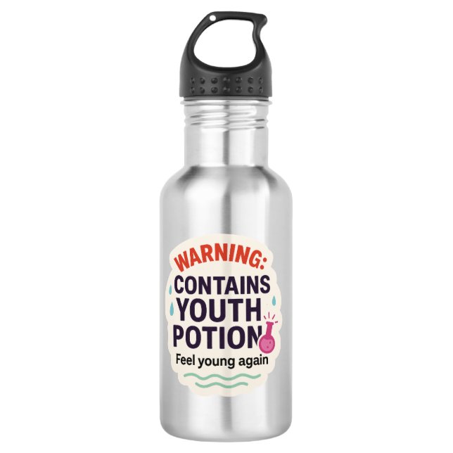Botella De Agua Gracioso Diseño Magico Elixir (Anverso)