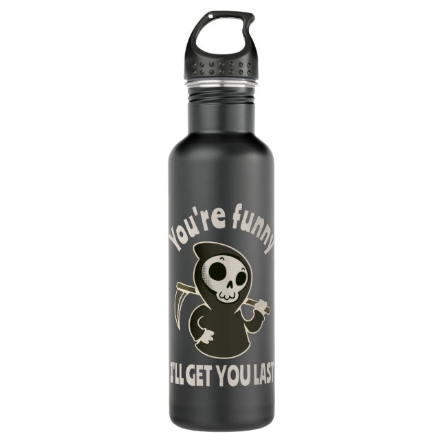Botella De Agua Gracioso Grim Reaper Skeleton Halloween (Anverso)