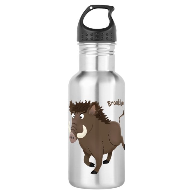 Botella De Agua Gracioso ilustracion de personalizado de afeitar d (Anverso)