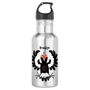 Botella De Agua Gracioso ilustracion de personalizado magpie austr
