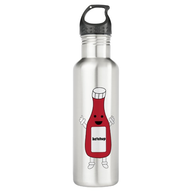 Botella De Agua Gracioso Ketchup Bottle Cute (Anverso)