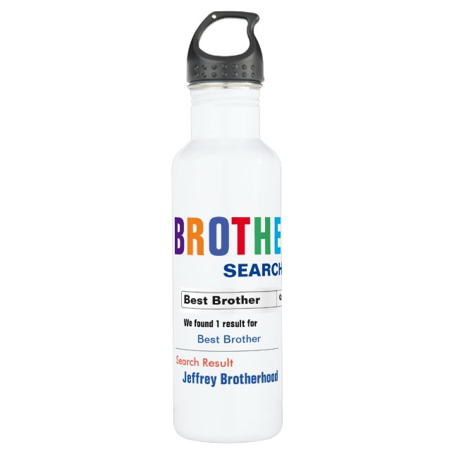 Botella De Agua Gracioso Personalizado Best Brother Gift (Anverso)