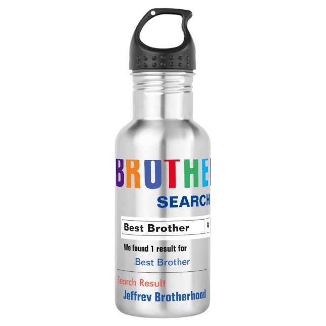 Botella De Agua Gracioso Personalizado Best Brother Gift (Anverso)