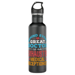 Botella De Agua Gracioso Receptor Médico Agotado
