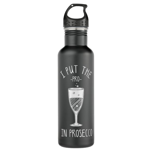 Botella De Agua Gracioso regalo de Prosecco para alcohólicos (Anverso)
