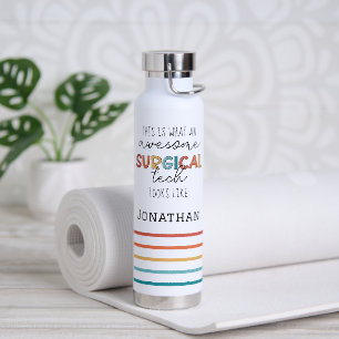 Botella De Agua Gracioso tecnologista quirúrgico personalizado