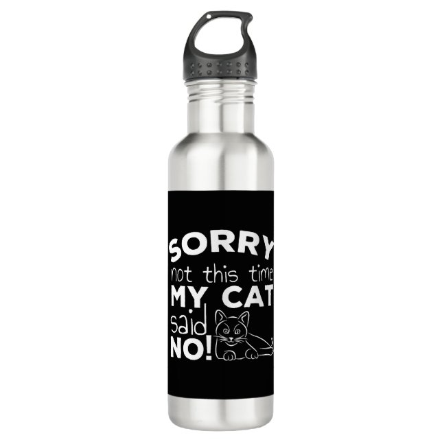 Botella De Agua Graciosos gatos de regalo de citas para gatos (Anverso)