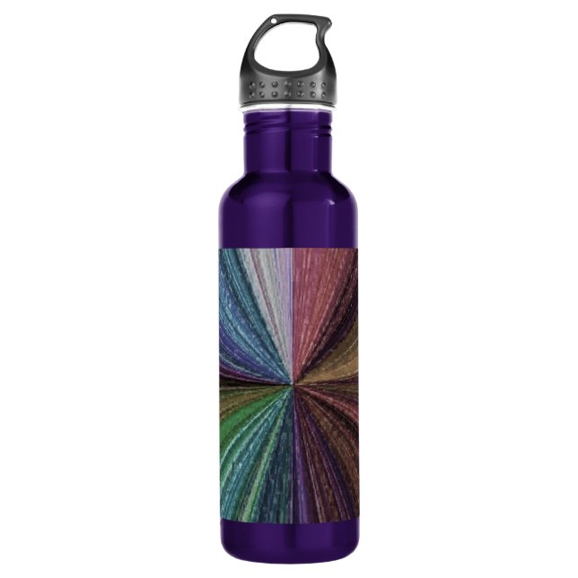 Botella De Agua Gradiente circular Arcoiris terrestre (Anverso)