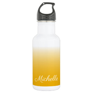 Botella De Agua Gradiente personalizado amarillo oscuro