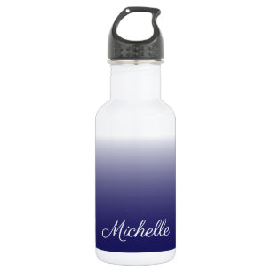 Botella De Agua Gradiente personalizado azul marino oscuro
