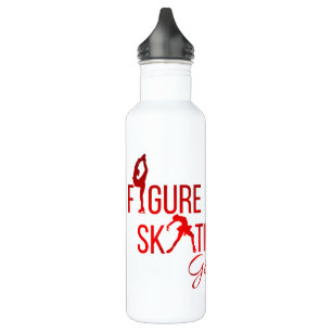 Botella de agua Gradiente rojo de patinaje artíst