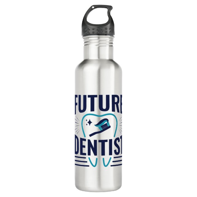 Botella De Agua Graduación de futuros estudiantes de odontología (Anverso)