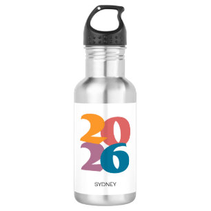 Botella De Agua Graduación de Vibes Retro de 2025