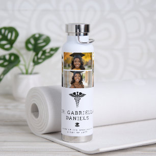 Botella De Agua Graduación personalizada de médico de facultad de