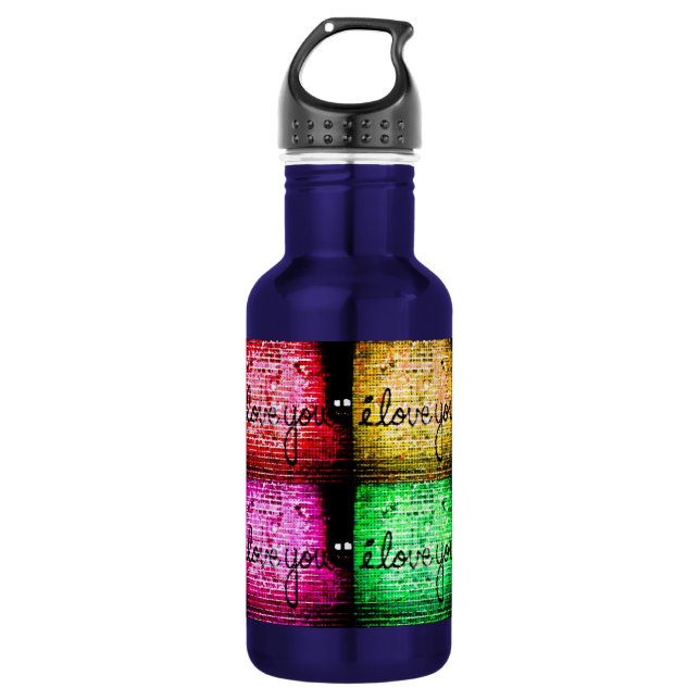 Botella De Agua Graffiti de arte pop Muro de amor (Anverso)