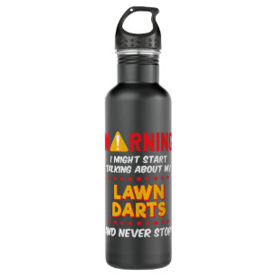 Botella De Agua Gráfica divertida de Chiste Lawn Darts