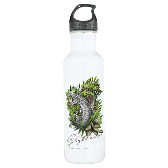 Botella De Agua Gráfica floral HARRY POTTER™ SLYTHERIN™ (Anverso)