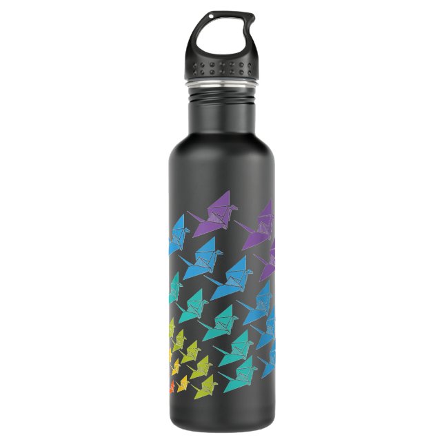 Botella De Agua Gráficas de originami naipes (Anverso)