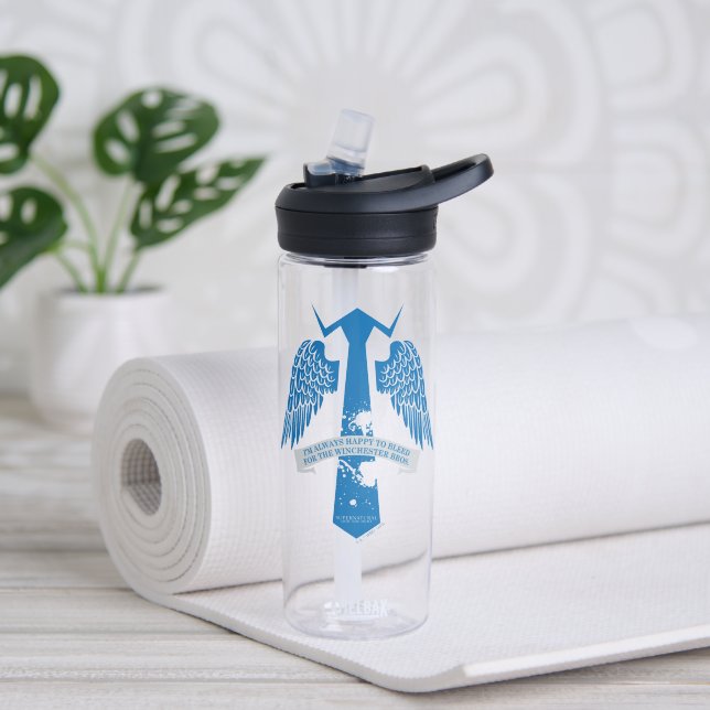 Botella De Agua Gráfico de citas de castiel supernatural (Yoga)
