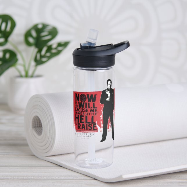 Botella De Agua Gráfico de citas de Crowley supernatural (Yoga)