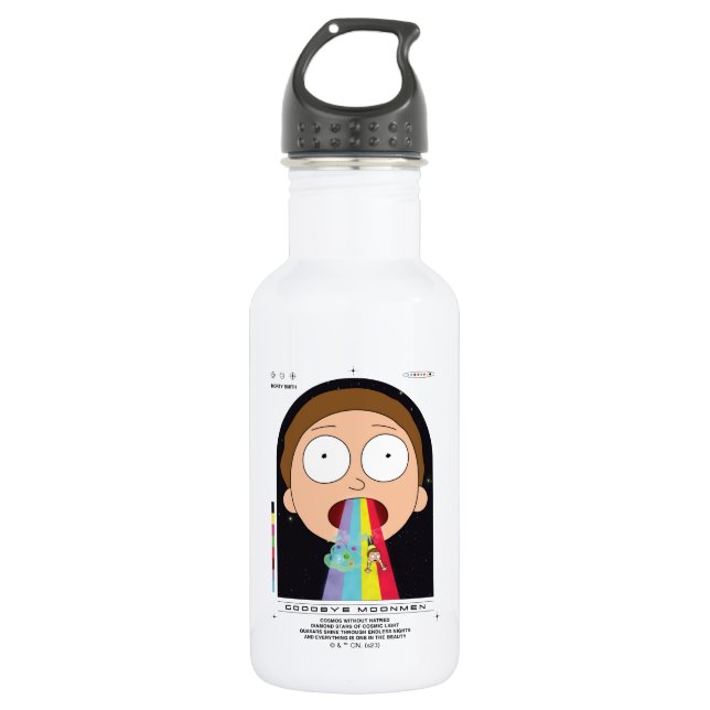 Botella De Agua Gráfico de citas de Morty Goodbye Moonmen (Anverso)