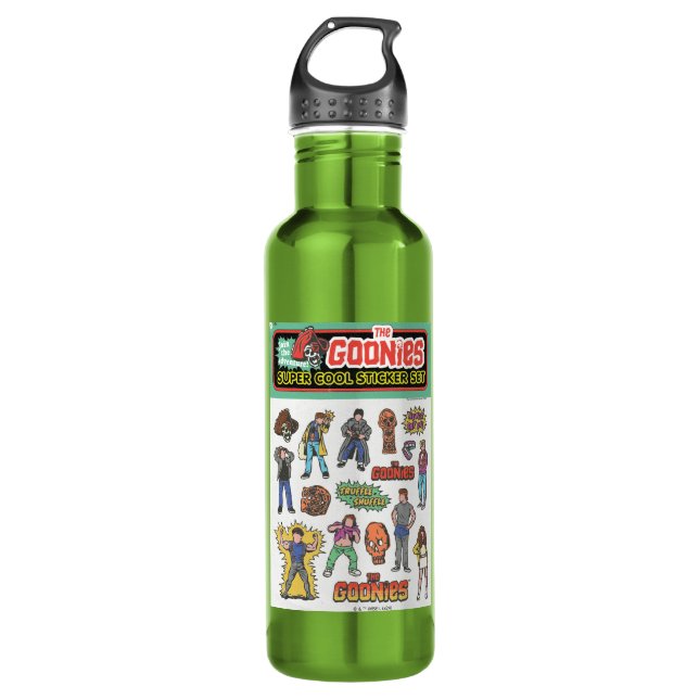 Botella De Agua Gráfico de la hoja de Pegatinas retro de Goonies (Anverso)