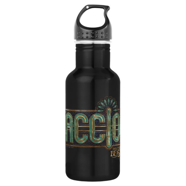 Botella De Agua Gráfico de ortografía Jade Art Deco ACCIO™ (Anverso)