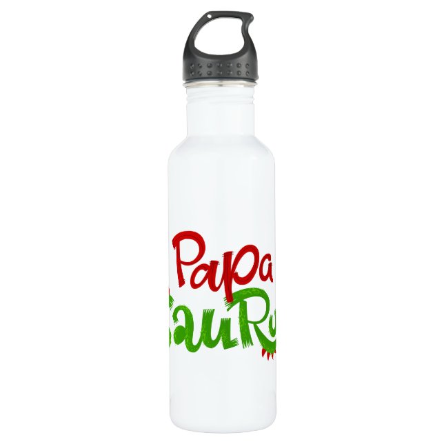 Botella De Agua Gráfico de Papa Saurus (Anverso)