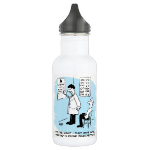Botella De Agua Gráfico de pared de cheques ópticos pequeño