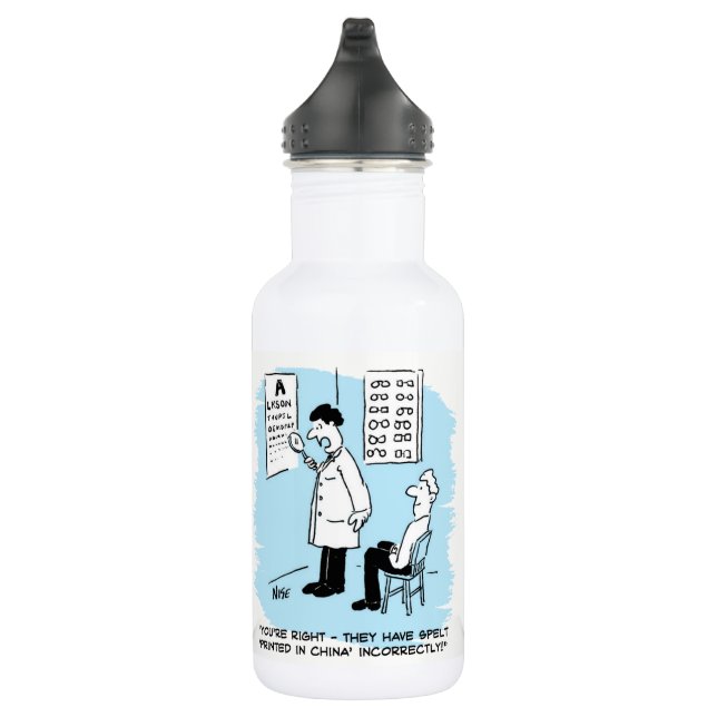 Botella De Agua Gráfico de pared de cheques optometristas (Derecha)