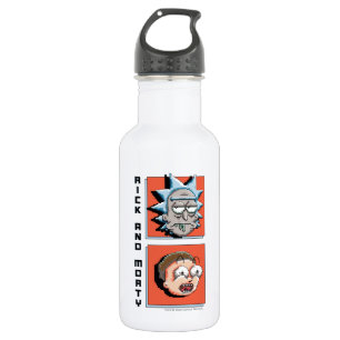 Botella De Agua Gráfico de Pixelverse Rick y Morty Panel
