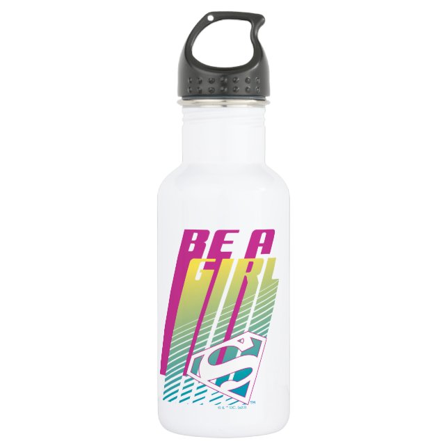 Botella De Agua Gráfico de superchica "Sé Chica" (Anverso)