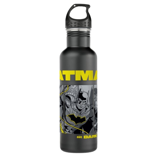 Botella De Agua Gráfico de tres paneles de comic Batman (Anverso)