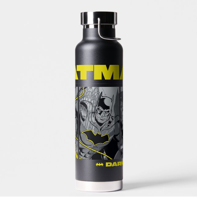 Botella De Agua Gráfico de tres paneles del cómic de Batman (Izquierdo)