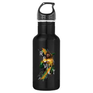 Botella De Agua Gráfico refractado de la "rebelión" de Aquaman e