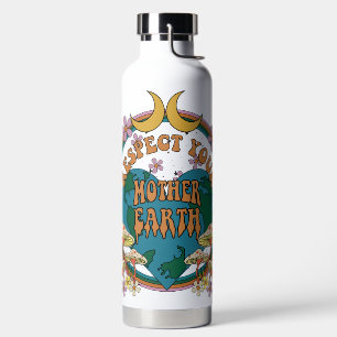 Botella De Agua Gráfico retro madre tierra de 70