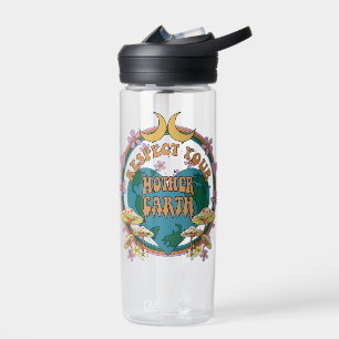 Botella De Agua Gráfico retro madre tierra de 70