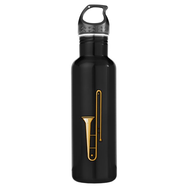 Botella De Agua gráfico vertical del trombone (Anverso)