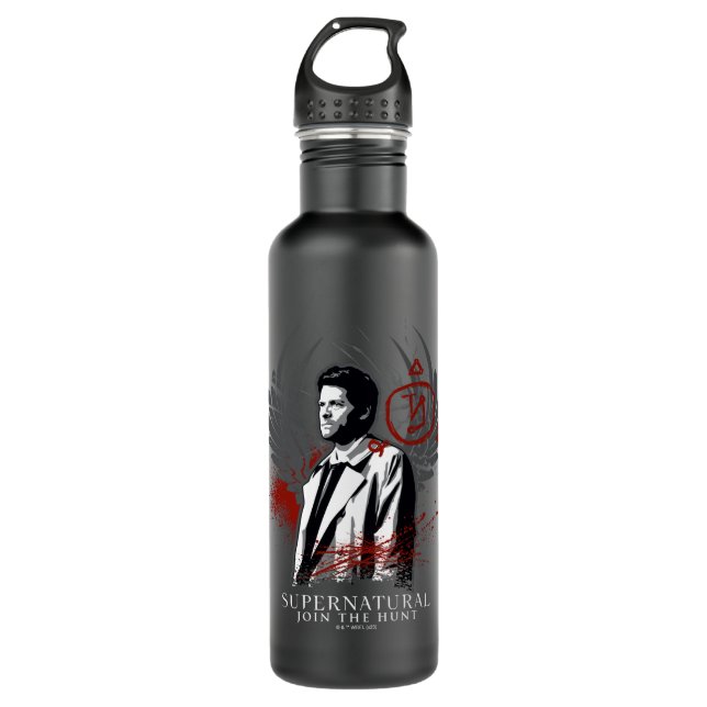 Botella De Agua Grafiti de Castiel Supernatural (Anverso)