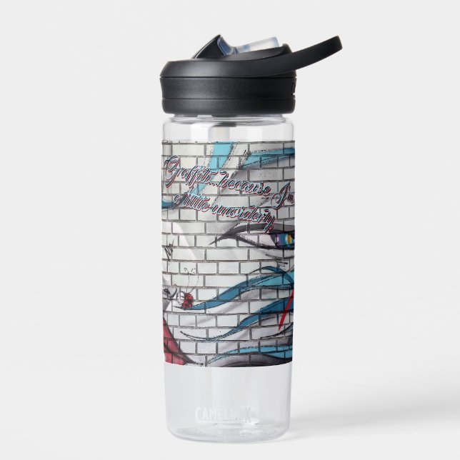 Botella De Agua Grafiti de chica asiática  (Izquierdo)