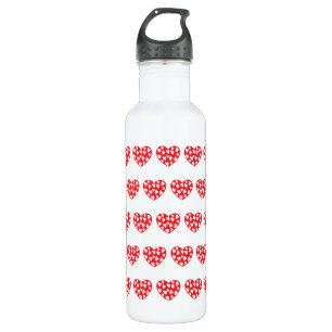 Botella De Agua Gran corazón rojo con corazones pequeños