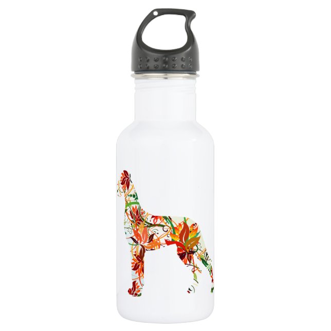 Botella De Agua Gran Danés de Otoño (Anverso)