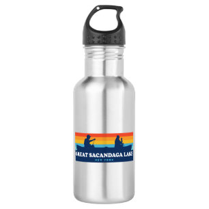 Botella De Agua Gran Lago Sacandaga Nueva York Canoa