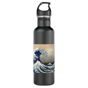 Botella De Agua Gran ola de pintura japonesa Kanagawa