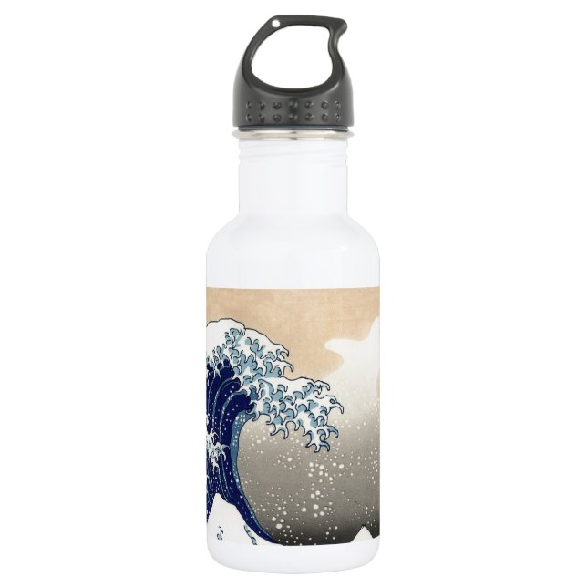 Botella De Agua Gran ola de pintura japonesa Kanagawa (Anverso)