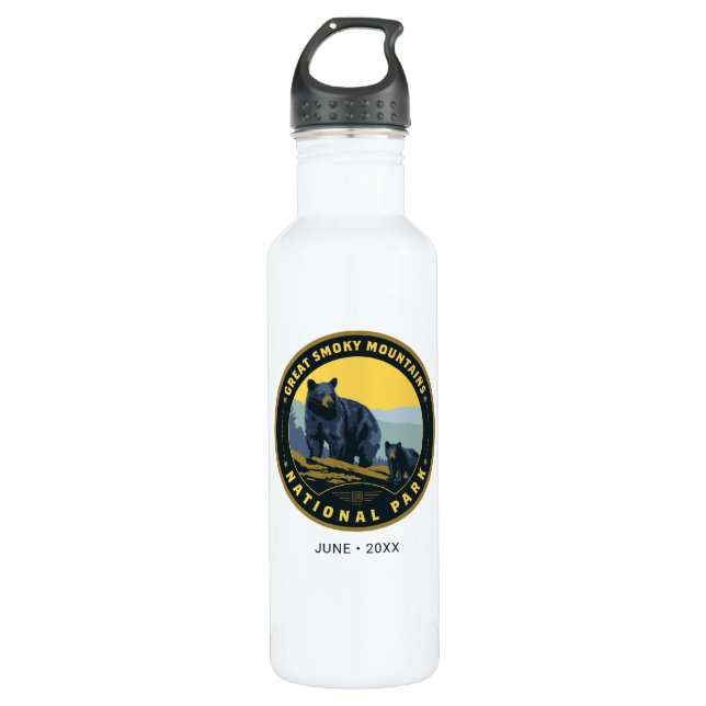 Botella De Agua Gran Parque Nacional de Montañas Smoky (Anverso)
