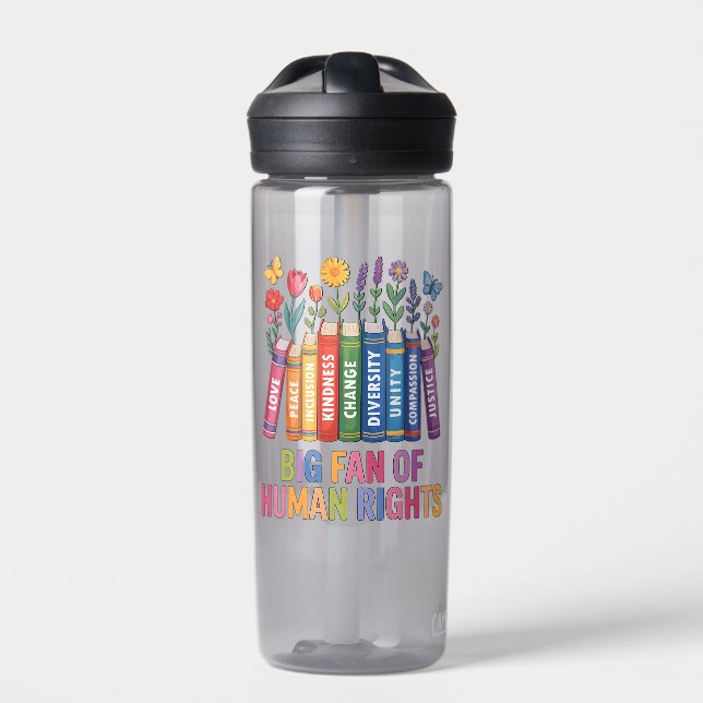 Botella De Agua Gran partidario de los derechos humanos (Delante)