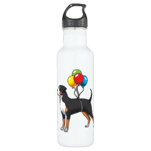 Botella De Agua Gran Perro de Montaña Suiza con globos