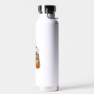 Botella De Agua Gran Perro Pirineo Bruja Fantasma Halloween Combin